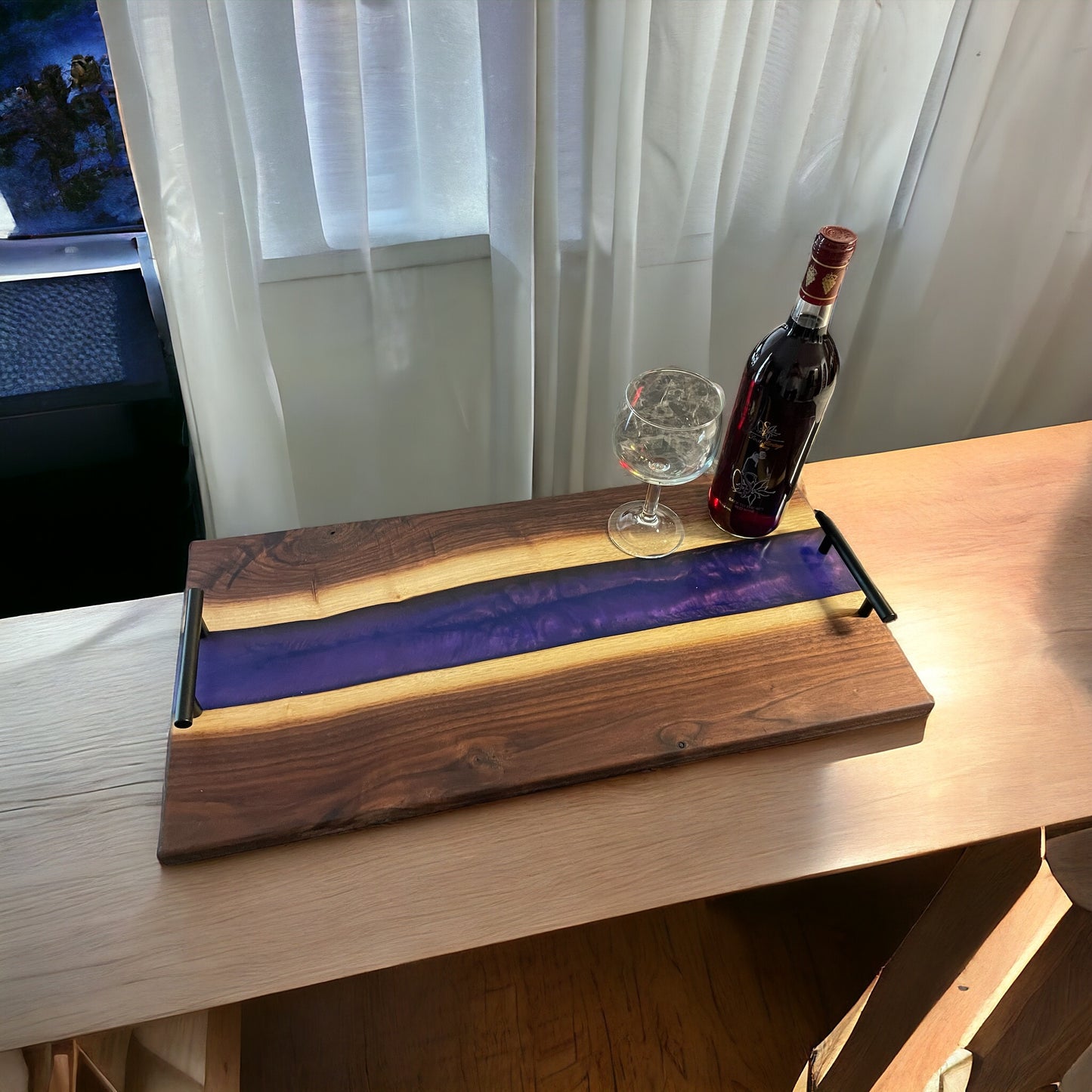 Black Walnut Epoxy River Charcuterie Board