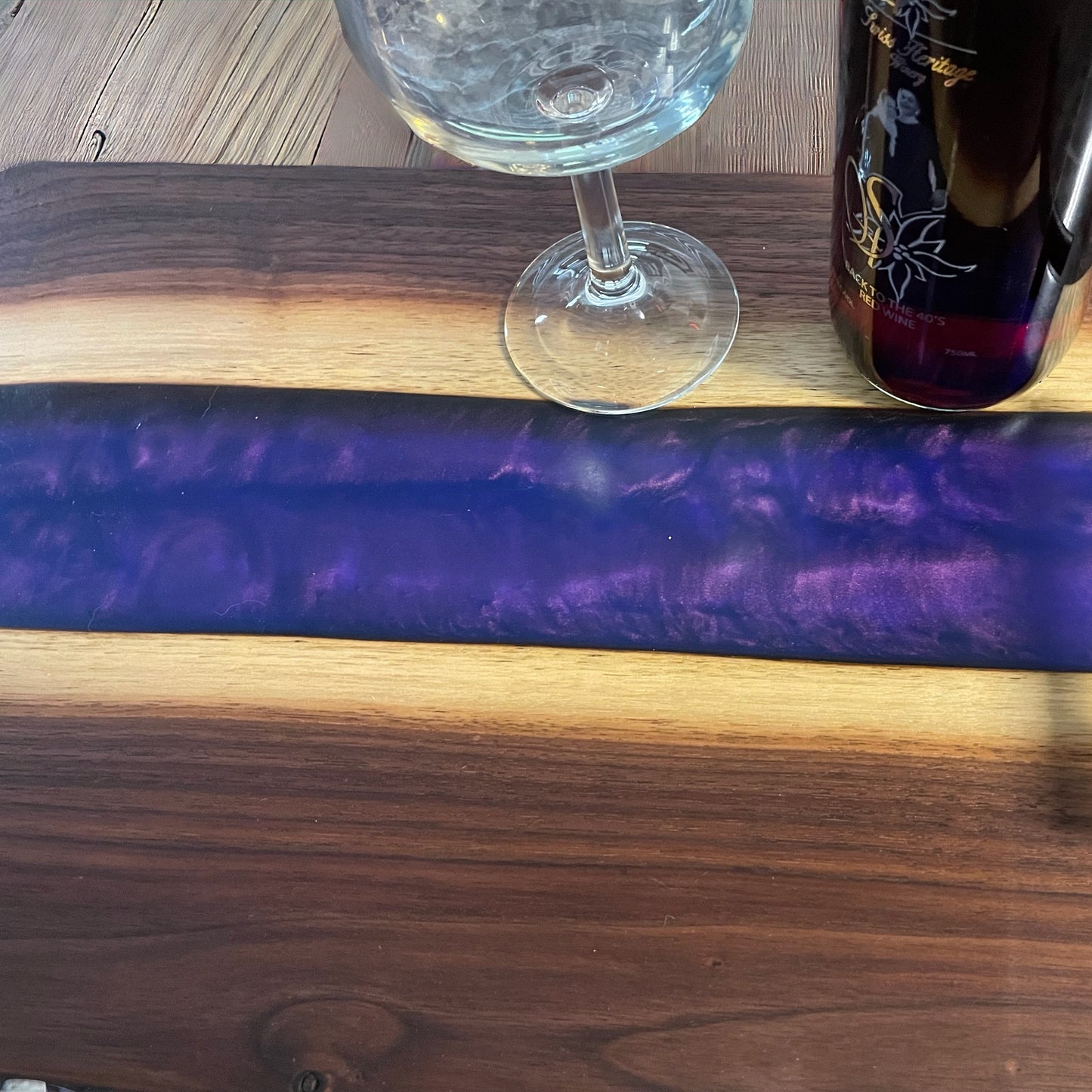 Black Walnut Epoxy River Charcuterie Board