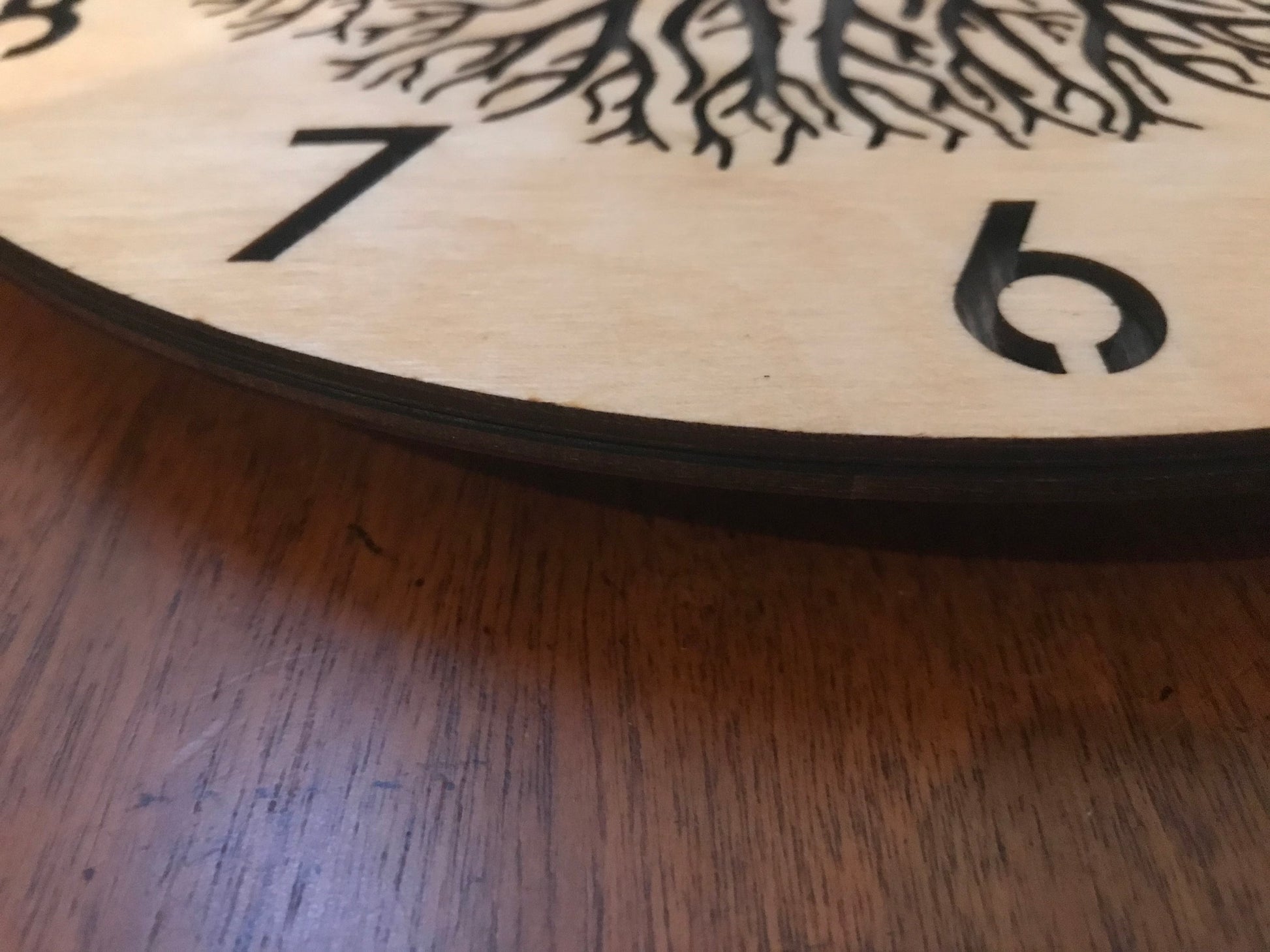 Tree of Life Clock closeup of numbers