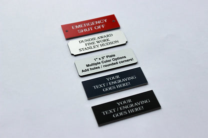 Legend Plates Engraved, Industrial Tags, Office Signs, Luggage Tags, Custom Engraved Signs. Industrial Tags, Instrument panels.