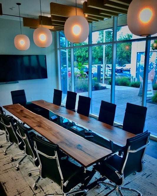 Epoxy Resin Walnut Conference Table