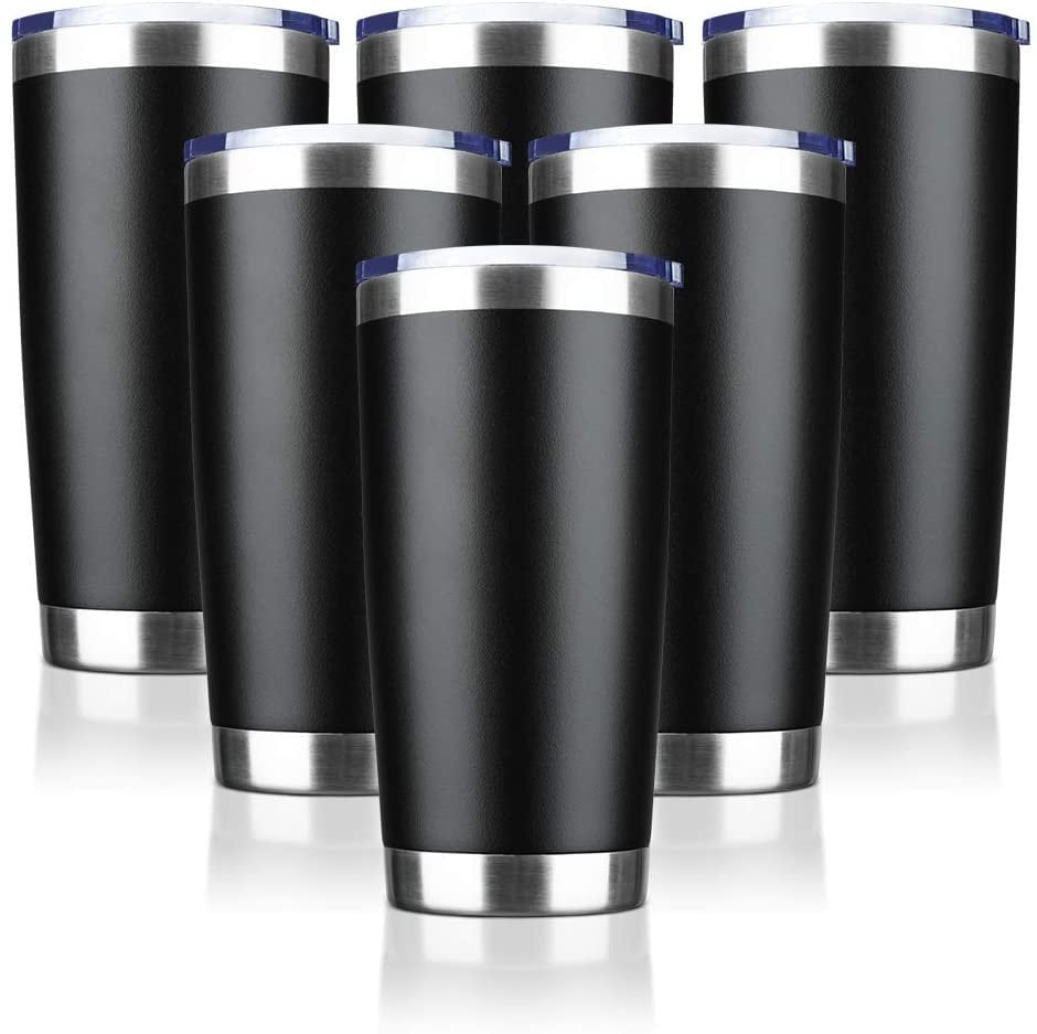 Black Laser Engraved 20 Ounce Stainless Steel Tumblers