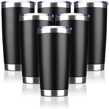 Black Laser Engraved 20 Ounce Stainless Steel Tumblers