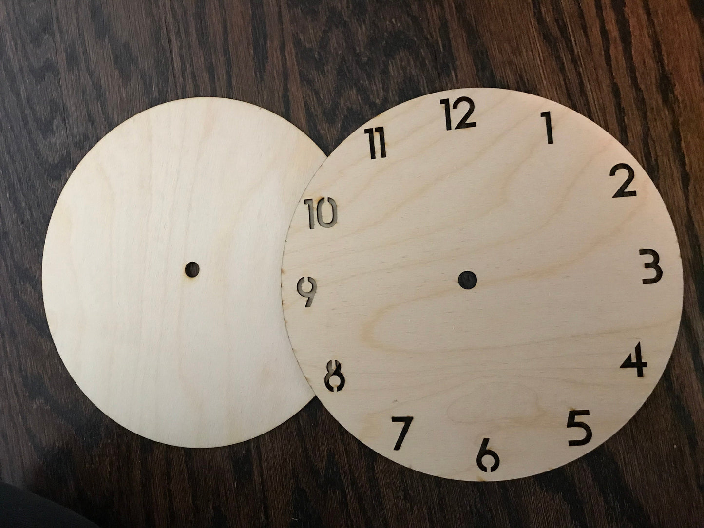 DIY Clock kit front and back