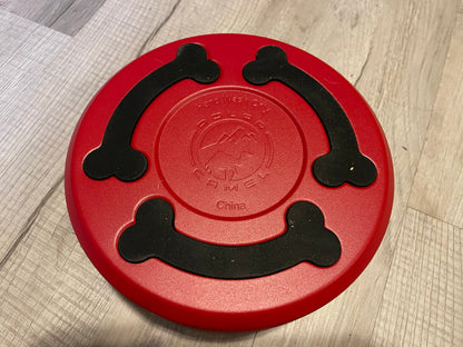 Red Black 64 ounce Polar Camel Pet Food Bowl Bottom view