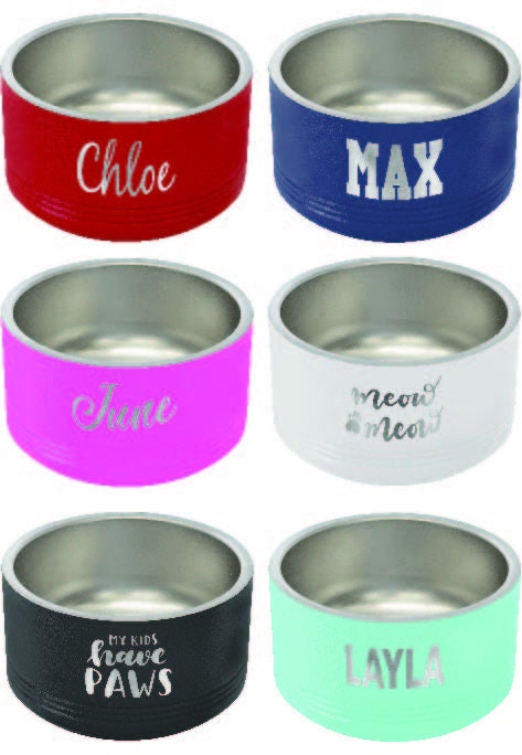 variety of 18 ounce Polar Camel Pet Food Bowls 