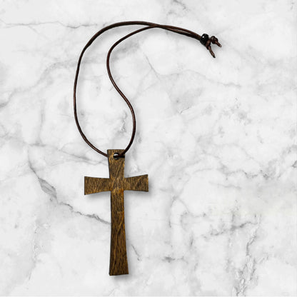 Rear View Mirror Cross on Marble background